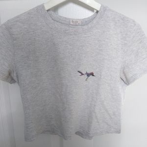 John Gault grey crop top